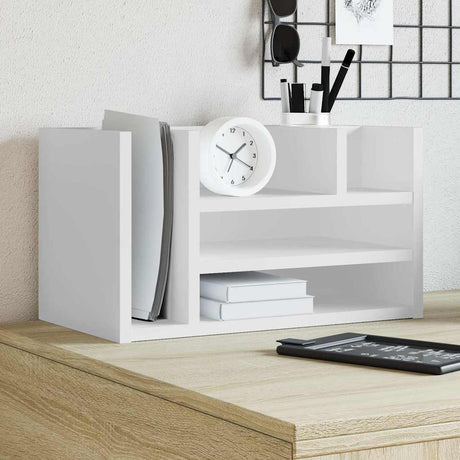 Vidaxx skrivebordsorganisator 44,5x24x25 cm hvid konstrueret træ