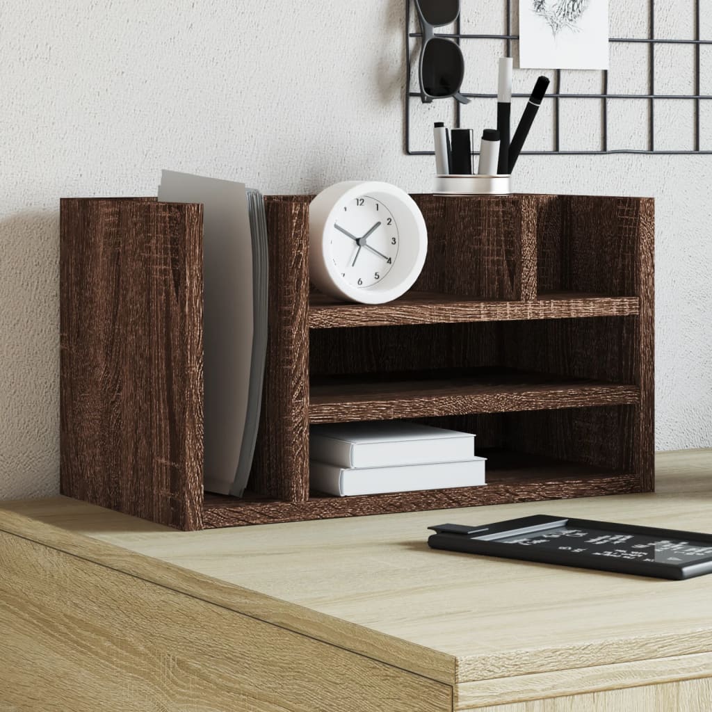 Vidaxx skrivebordsorganisator 44,5x24x25 cm konstrueret træ, brun eg farve