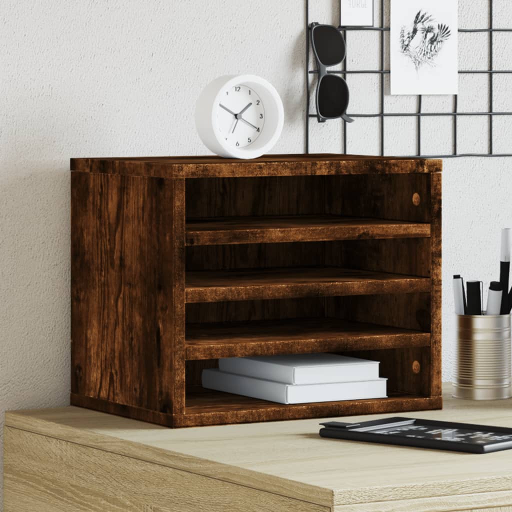 Vidaxx skrivebordsarrangør 36x26x29,5 cm forarbejdet træ, røget eg farve