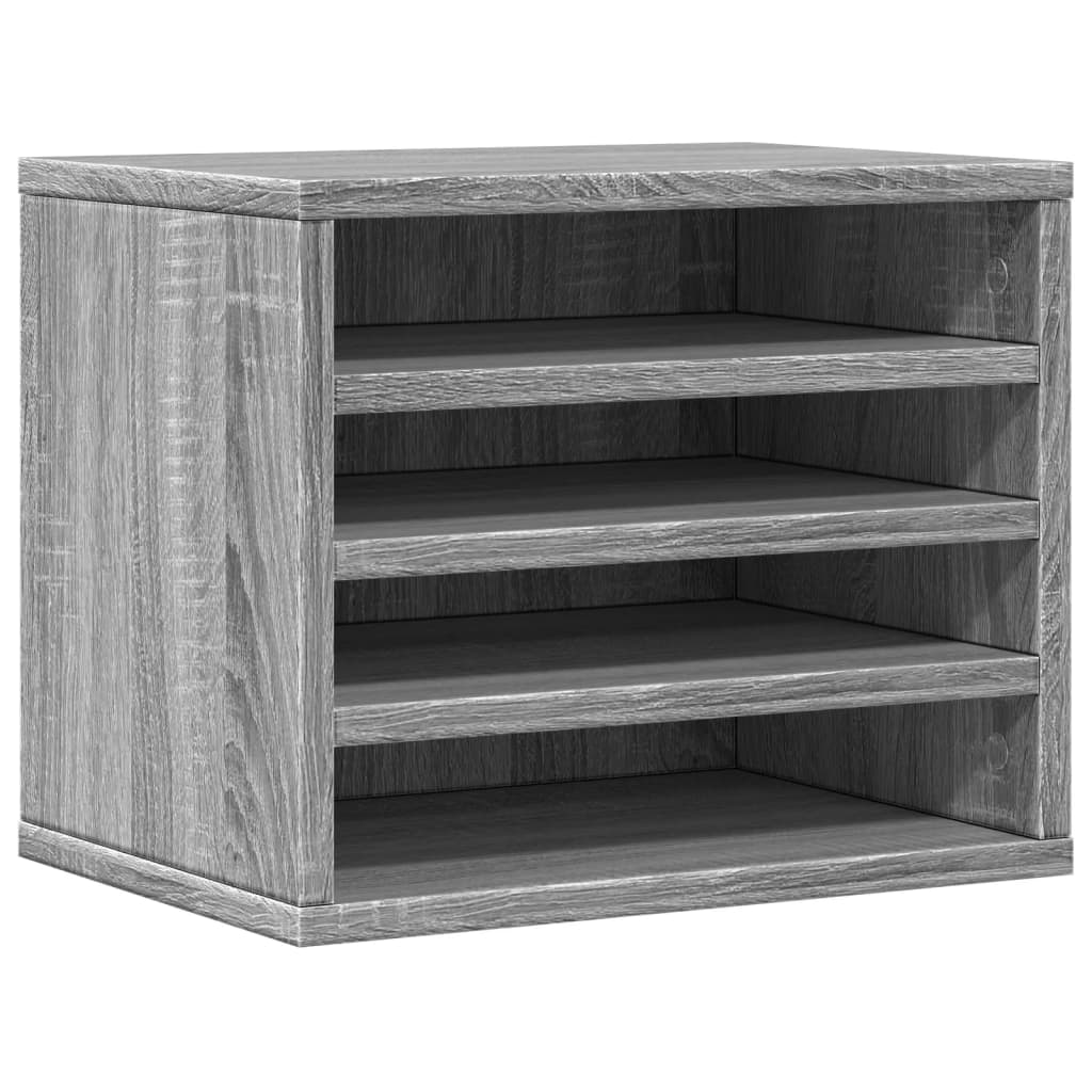 Vidaxxl skrivebordsorganisator 36x26x29,5 cm konstrueret træ, grå sonoma eg