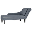 Vidaxl chaise longue met kussen rechterarmleuning fluweel donkergrijs