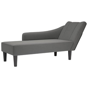 Vidaxl chaise longue met rechterarmleuning stof donkergrijs