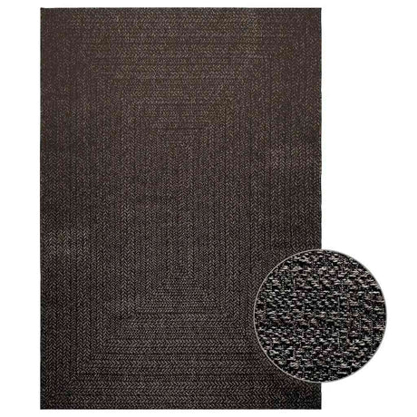 VidaXL tæppe zizur indendørs og udendørs 160x230cm jute look antracit