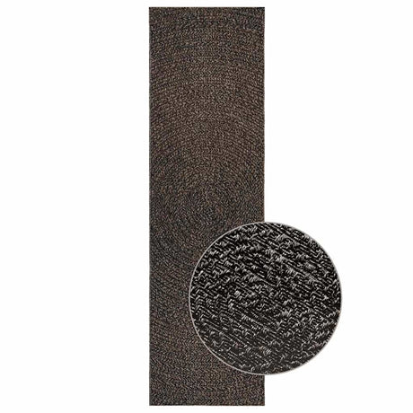 VidaXL tæppe zizur indendørs og udendørs 80x250 cm jute look antracit