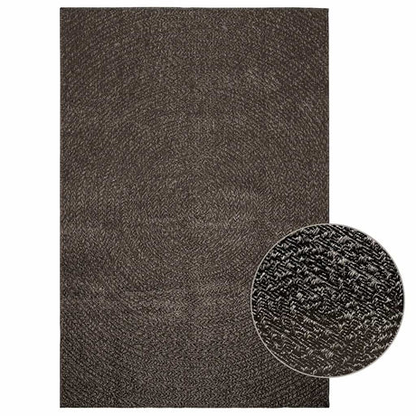 VidaXL tæppe zizur indendørs og udendørs 140x200cm jute look antracit