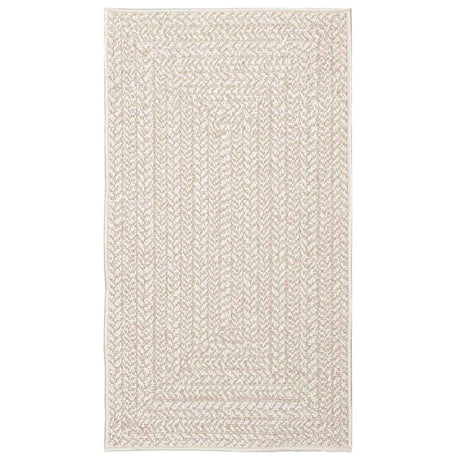 VidaXL tæppe zizur creme indendørs og udendørs 60x110 cm jute look