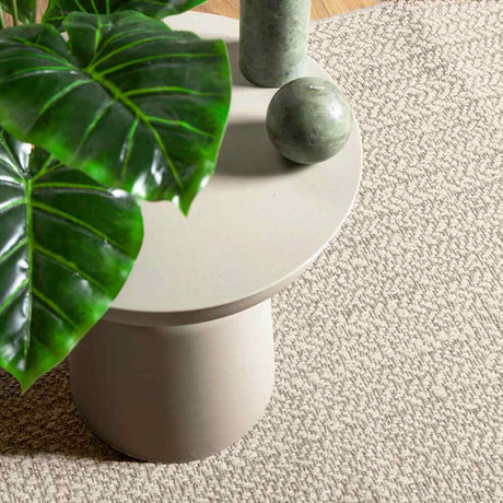 VidaXL tæppe zizur creme indendørs og udendørs 240x240 cm jute look