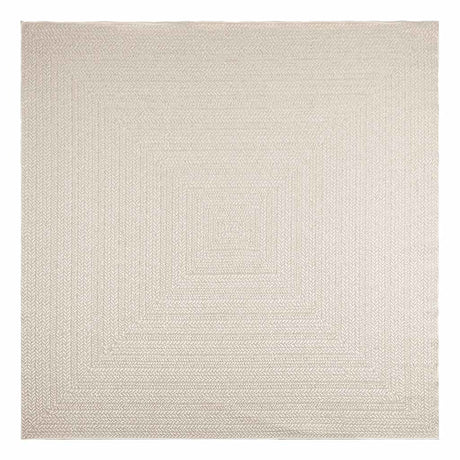 VidaXL tæppe zizur creme indendørs og udendørs 240x240 cm jute look