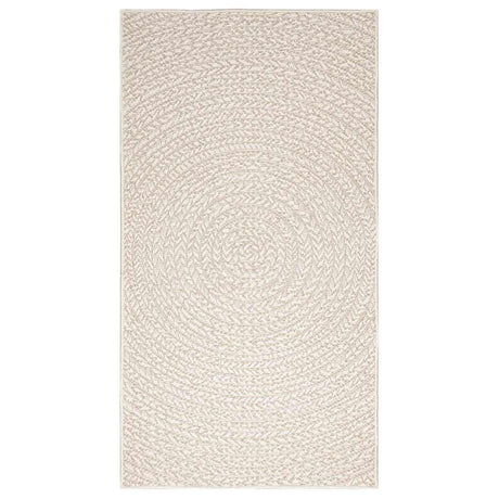 VidaXL tæppe zizur creme indendørs og udendørs 80x150 cm jute look