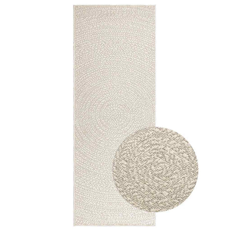 VidaXL tæppe zizur creme indendørs og udendørs 80x200 cm jute look
