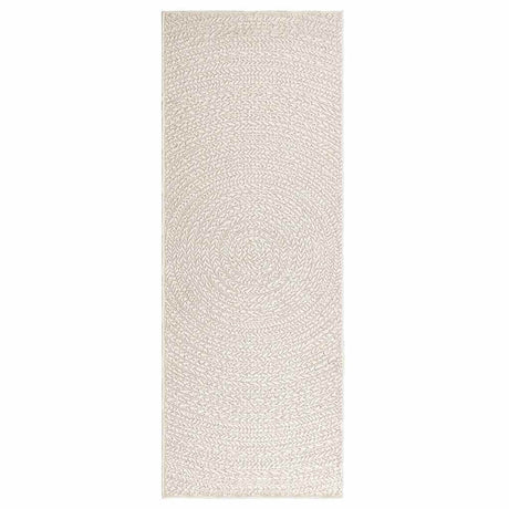 VidaXL tæppe zizur creme indendørs og udendørs 80x200 cm jute look