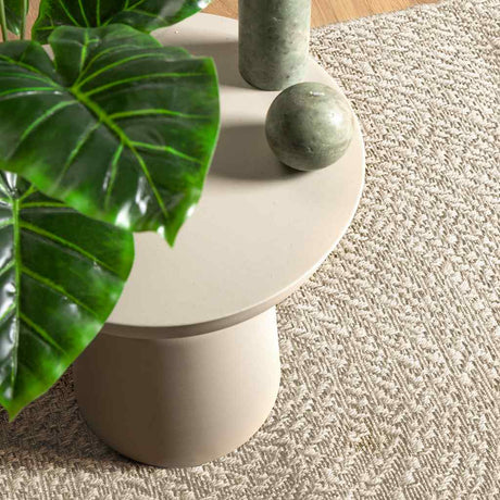 VidaXL tæppe zizur creme indendørs og udendørs 100x200 cm jute look