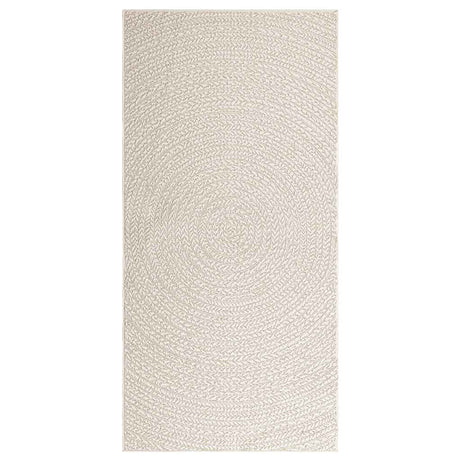 VidaXL tæppe zizur creme indendørs og udendørs 100x200 cm jute look