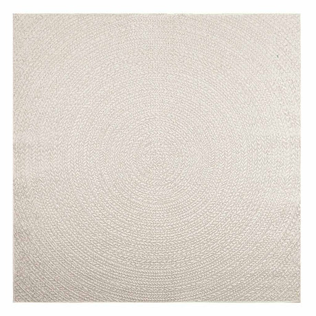 VidaXL tæppe zizur creme indendørs og udendørs 200x200 cm jute look