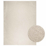 VidaXL tæppe zizur creme indendørs og udendørs 240x340 cm jute look