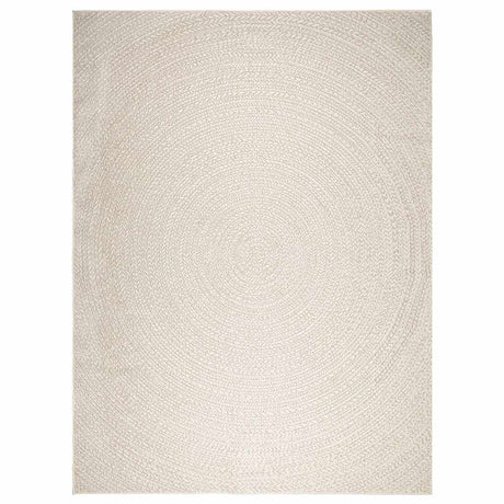VidaXL tæppe zizur creme indendørs og udendørs 240x340 cm jute look