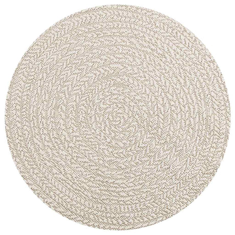 Vidaxxl tæppe zizur creme indvendig og udvendig ø 90 cm jute look