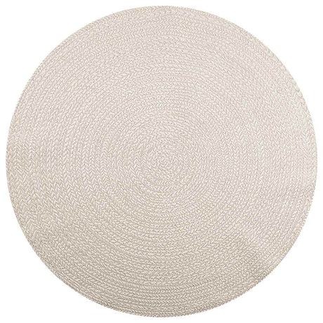 VidaXL tæppe zizur creme indvendig og udvendig ø 200 cm jute look