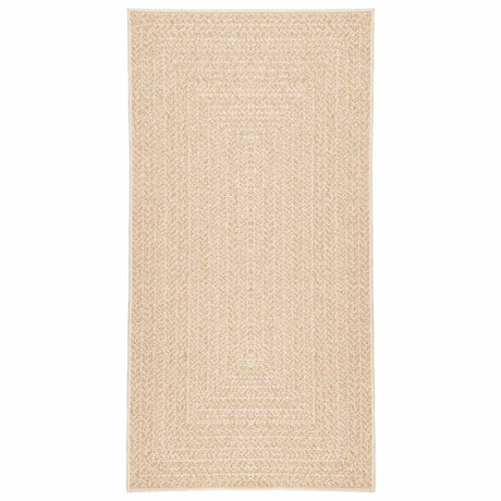 VidaXL tæppe zizur beige indendørs og udendørs 80x150 cm jute look