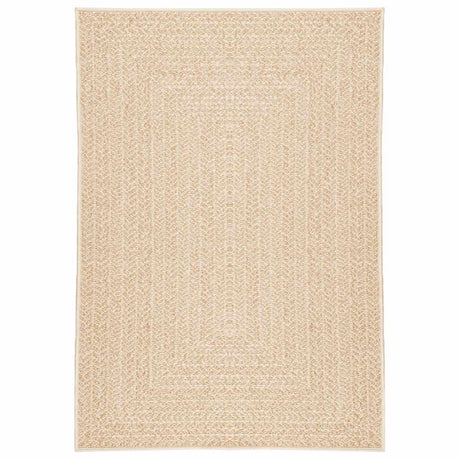 VidaXL tæppe zizur beige indendørs og udendørs 140x200 cm jute look