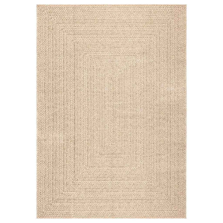 VidaXL tæppe zizur beige indendørs og udendørs 200x290 cm jute look