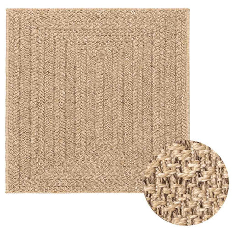 VidaXL tæppe zizur beige indendørs og udendørs 240x340 cm jute look