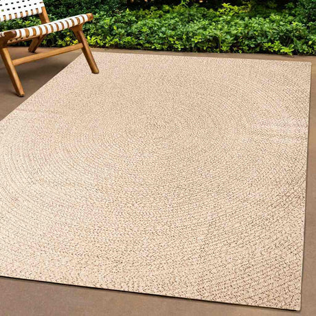 VidaXL tæppe zizur beige indendørs og udendørs 200x290 cm jute look