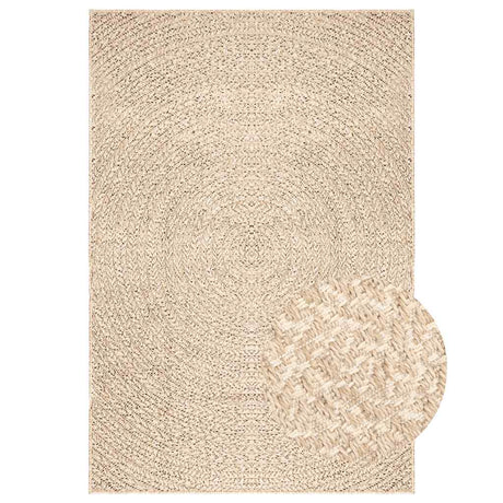 VidaXL tæppe zizur beige indendørs og udendørs 200x290 cm jute look