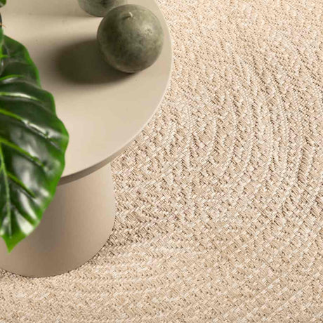 VidaXL tæppe zizur beige indendørs og udendørs 240x240 cm jute look
