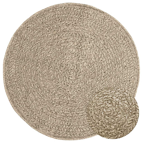 Vidaxxl tæppe zizur beige indvendig og udvendig ø 90 cm jute look