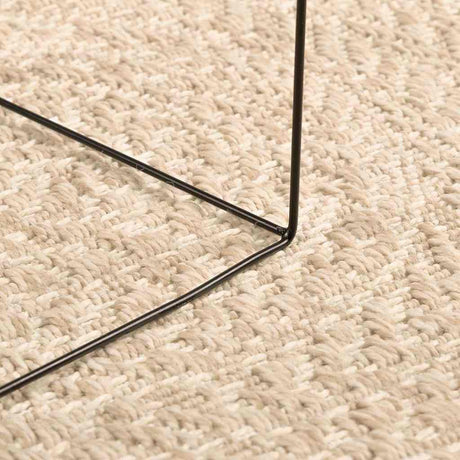 Vidaxxl tæppe zizur beige indvendig og udvendig ø 120 cm jute look