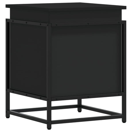 Vidaxx opbevaringsboks med låg 40x40x51,5 cm forarbejdet træ sort