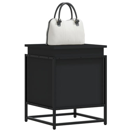 Vidaxx opbevaringsboks med låg 40x40x51,5 cm forarbejdet træ sort