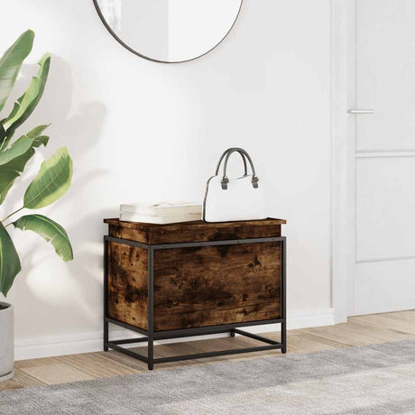 Vidaxx opbevaringsboks med låg 60x40x51,5 cm forarbejdet træ, røget eg