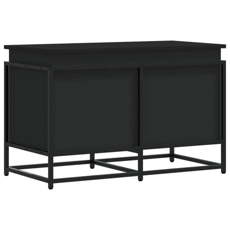Vidaxx opbevaringsboks med låg 80x40x51,5 cm forarbejdet træ sort