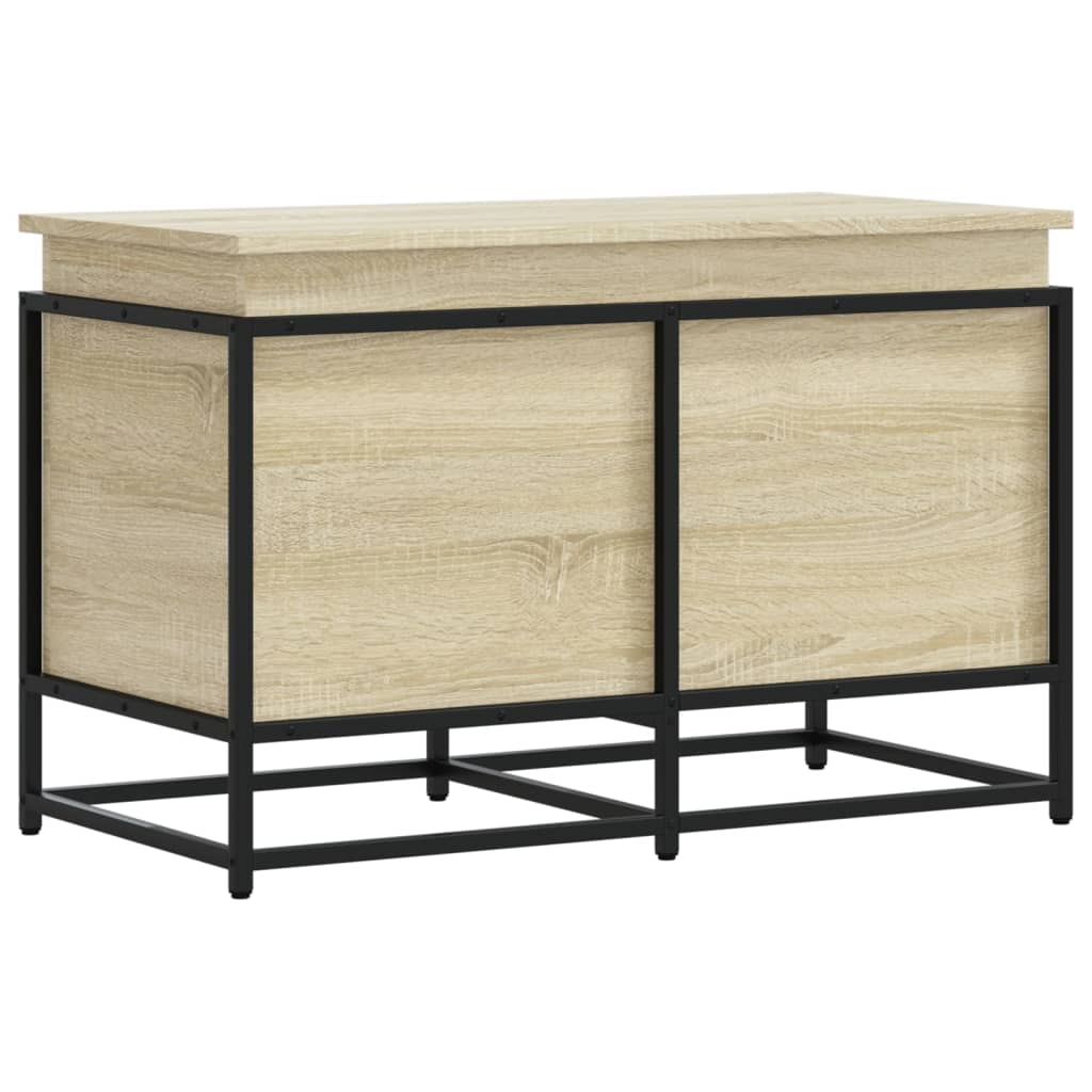 Vidaxx opbevaringsboks med låg 80x40x51,5 cm forarbejdet træ sonoma eg