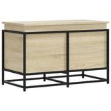 Vidaxx opbevaringsboks med låg 80x40x51,5 cm forarbejdet træ sonoma eg
