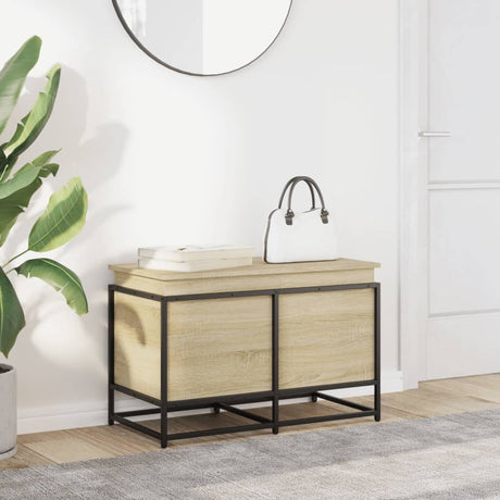 Vidaxx opbevaringsboks med låg 80x40x51,5 cm forarbejdet træ sonoma eg