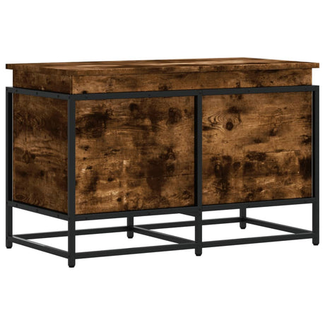 Vidaxx opbevaringsboks med låg 80x40x51,5 cm forarbejdet træ, røget eg