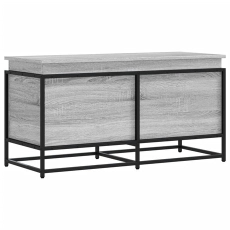 Vidaxxl opbevaringsboks med låg 100x40x51,5 cm forarbejdet trægrå sonoma