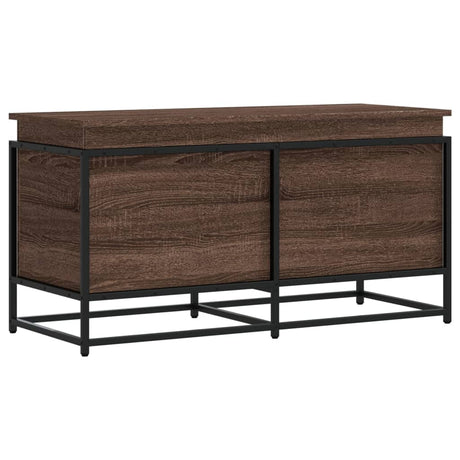 Vidaxx opbevaringsboks med låg 100x40x51,5 cm konstrueret træ brun eg