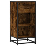 Vidaxl dressoir 35,5x35x76 cm bewerkt hout en metaal gerookt eiken