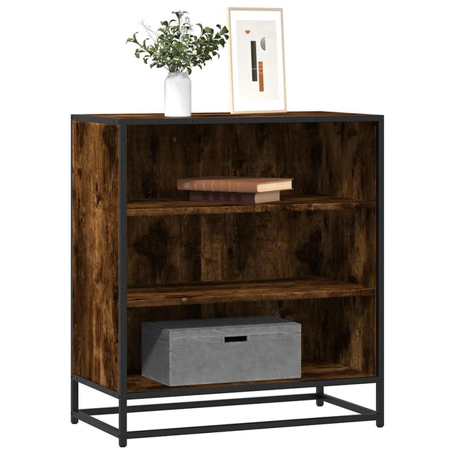 Vidaxl dressoir 68x35x76 cm bewerkt hout en metaal gerookt eiken