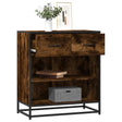Vidaxl dressoir 68x35x76 cm bewerkt hout gerookt eikenkleurig