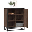 Vidaxl dressoir 62x35x76 cm bewerkt hout bruin eikenkleur