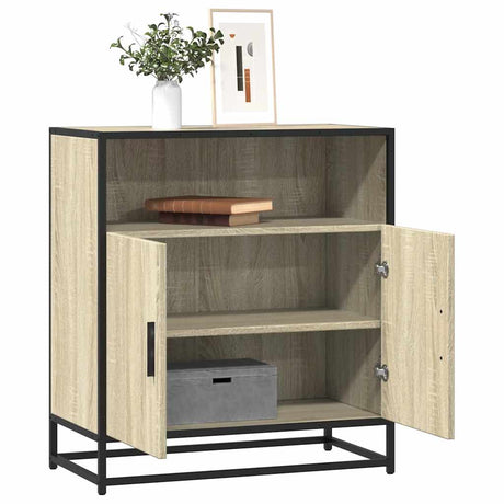 Vidaxl dressoir 68x35x76 cm bewerkt hout sonoma eikenkleurig