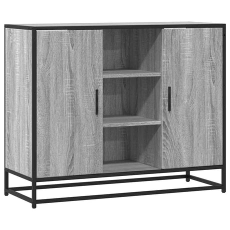 Vidaxl dressoir 92x35x76 cm bewerkt hout grijs sonoma eikenkleurig
