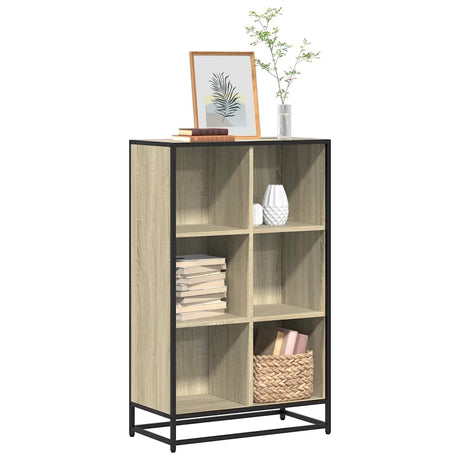 Vidaxl boekenkast 65,5x33x107,5 cm bewerkt hout sonoma eikenkleurig