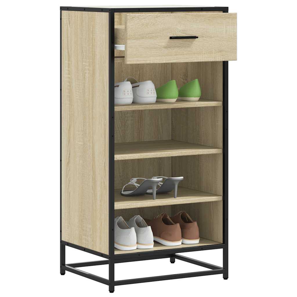 VidaXL skohylde 48x38x97,5 cm konstrueret træ sonoma eg-farvet
