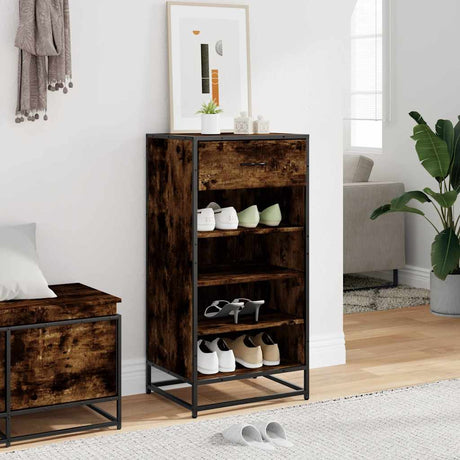 Vidaxx skostativ 48x38x97,5 cm forarbejdet træ, røget eg